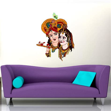 Sticker Studio Premium Radha Krishna Vinyl Wall Art for Living Room ...