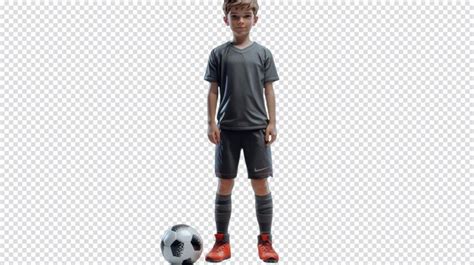 Confident boy in soccer cleats ready for the game | Premium AI ...