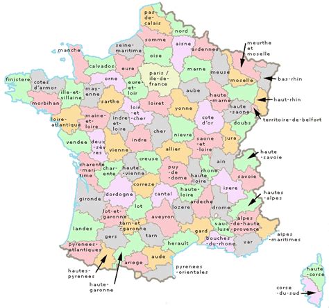 France Map: Explore places and attractions on a detailed Map of France