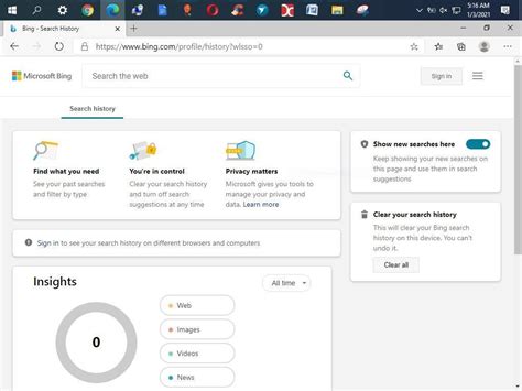 View Browser History Bing 的图像结果