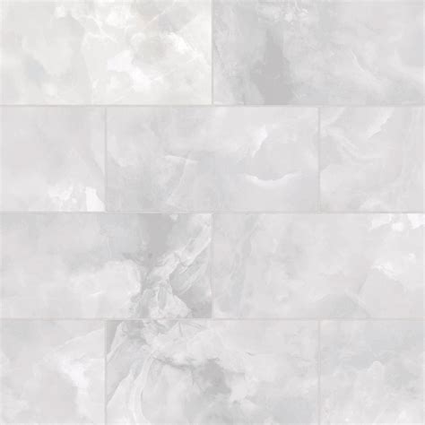 Gemma 12" x 24" Polished Porcelain Field Tile in White Onyx ...