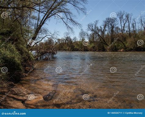 Yadkin River in Elkin, North Carolina Stock Image - Image of flows ...