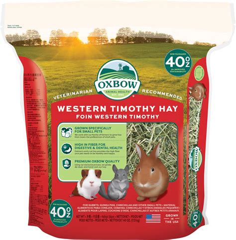 Buy Oxbow Animal Health Western Timothy Hay For Pets, 40-Ounce/1.13 Kg ...