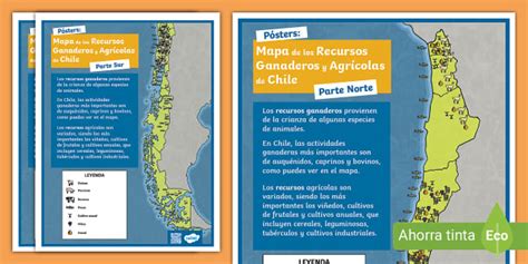 Póster Mapa de Recursos Ganaderos y Agrícolas de Chile
