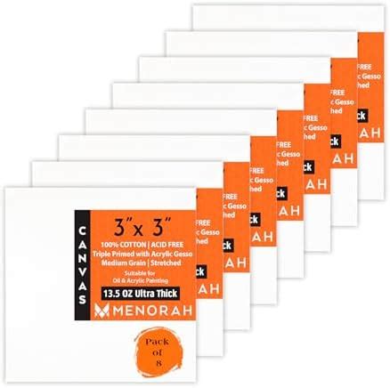 Variety 4 X 4 Inch Cotton Canvas Board for Painting, Pack of 6 Piece ...