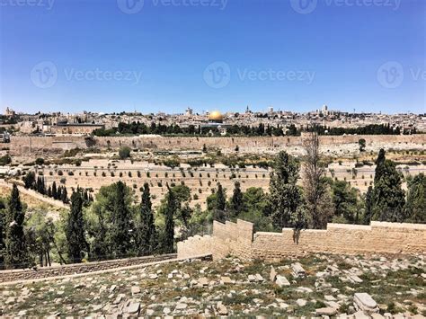A view of Jerusalem from the Mount of Olives 13011340 Stock Photo at ...