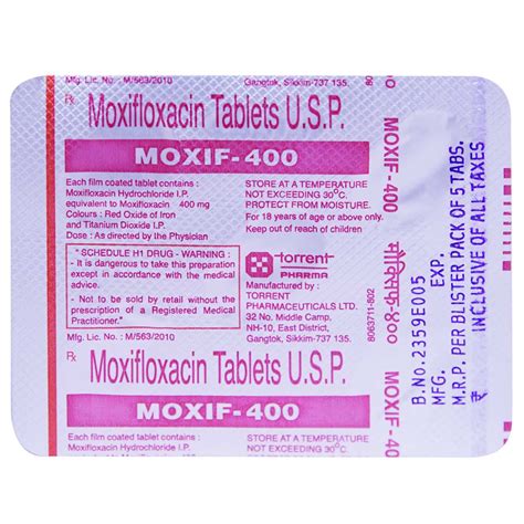 Moxif 400 Tablet 5's Price, Uses, Side Effects, Composition - Apollo ...