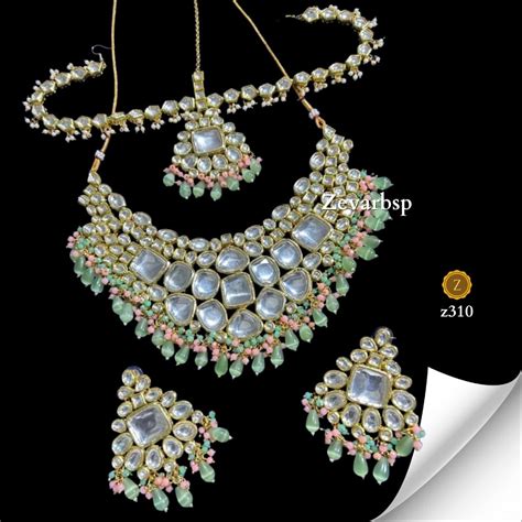 Green Oasis Kundan Jewelry Collection – Zevar