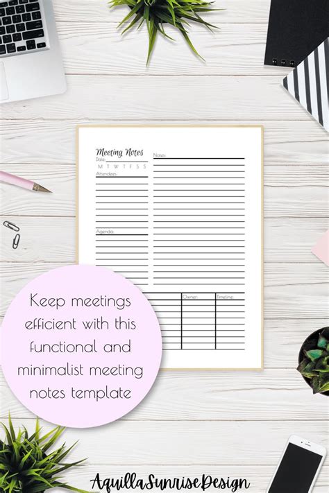 Simple Meeting Notes Template 的图像结果