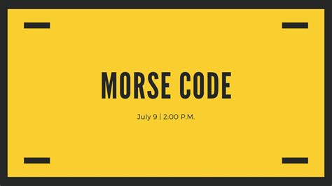 Morse Code, 118 E Topeka St, Whitewater, KS, United States, Kansas ...