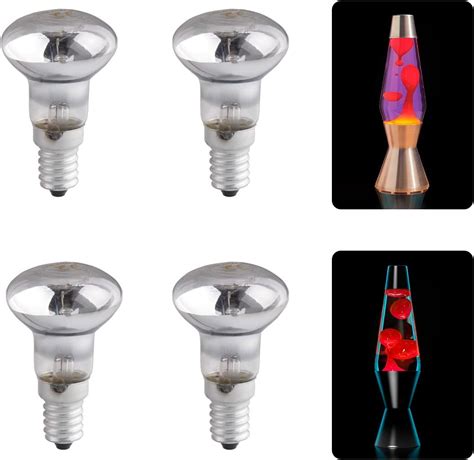 Lava Lamp Bulb 30W, 4 Pack R39 Reflector Bulbs, Dimmable Small Edison ...