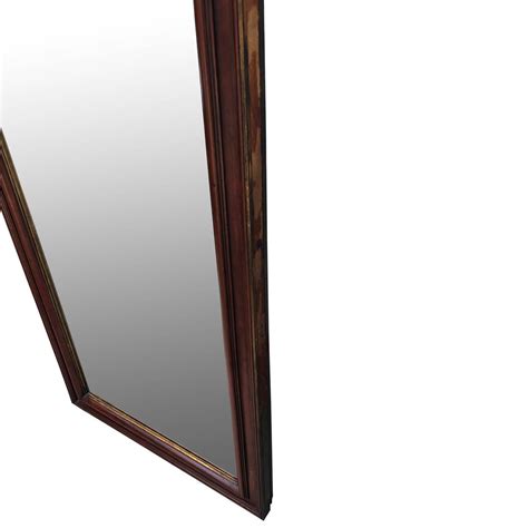 Large Antique Floor Mirror with Bevelled Mirror Glass at 1stDibs ...