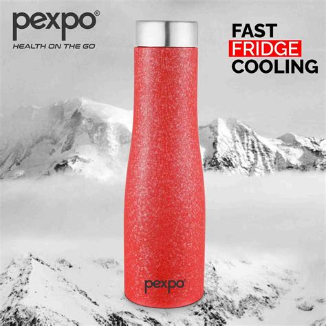 pexpo MONACO Stainless Steel Leakproof Fridge Water Bottle Home ...