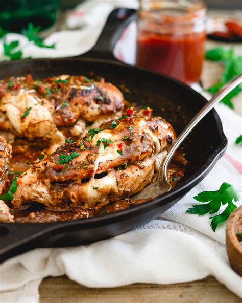 Stuffed Chicken Marsala - Chicken Marsala Stuffed with Mozzarella
