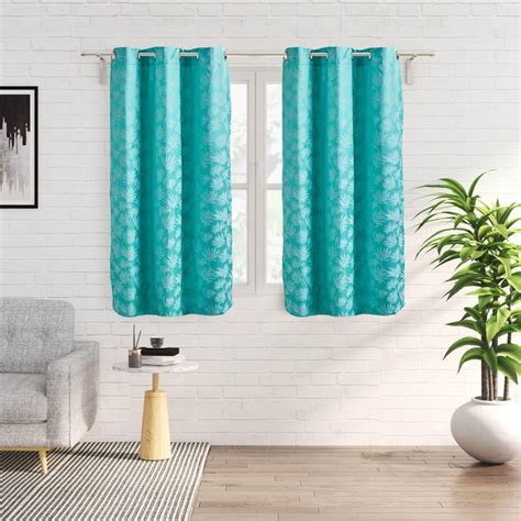 Buy Griffin Set of 2 Jacquard Blackout Window Curtains from Home Centre ...