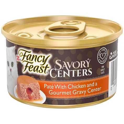 Fancy Feast Savory Centers Pate With Chicken and a Gourmet Gravy Cente ...