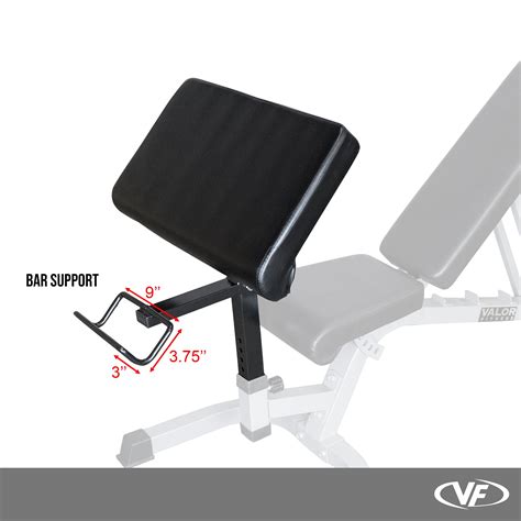 Preacher Curl Bench Attachment - Heavy-Duty | Valor Fitness EX-2
