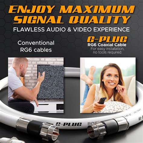 G-PLUG 6FT RG6 Coaxial Cable Connectors Set - India | Ubuy