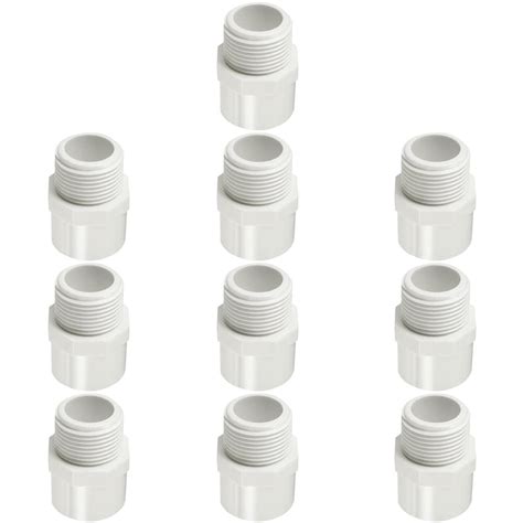 Buy Fitvell 10PCS PVC Pipe Fitting 1" NPT male Thread PVC Pipe Adapter ...