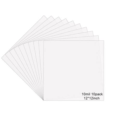 Buy 10 Sheets 10 mil Mylar Sheet, 12 x 12 inch Milky Translucent ...