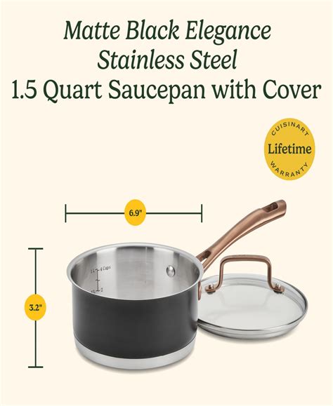 Cuisinart Matte Black Elegance 1.5-qt. Saucepan & Lid | ModeSens