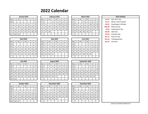 Free 2022 Calendars Horizontal Printable A4 Size Noolyo Com Calendars ...
