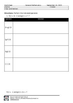 Image result for How to Solve Operation On Function