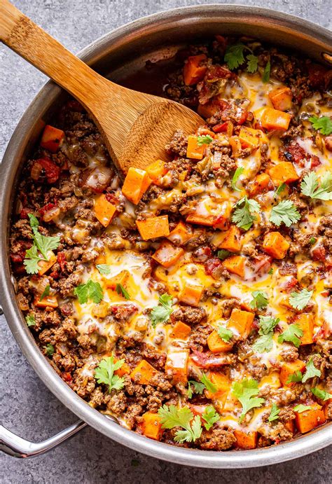 Southwest Ground Beef and Sweet Potato Skillet - Recipe Runner