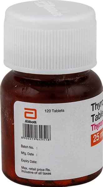 Thyronorm 25mcg Tablet: Uses, Side Effects, Price, Dosage & More Info ...