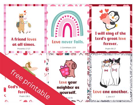 Valentine Bible Verses Free Printables God's Love Bookmarks With