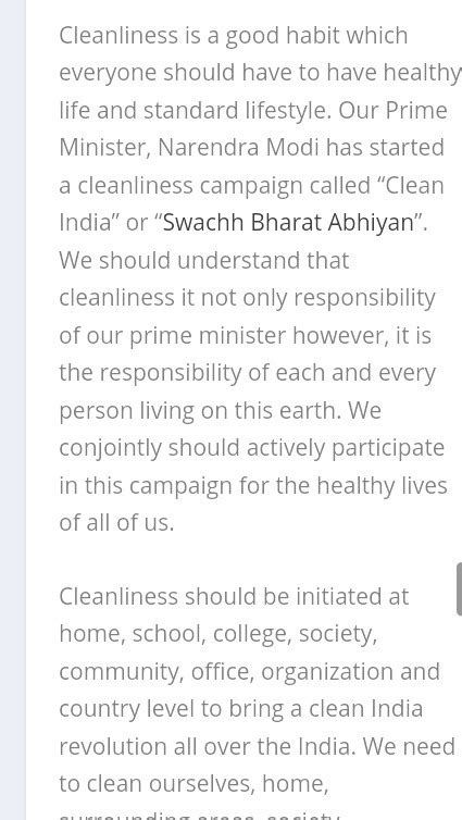 Cleaness short essay in 150words - Brainly.in