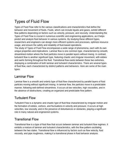 Image result for Examples of How Fluids Flow