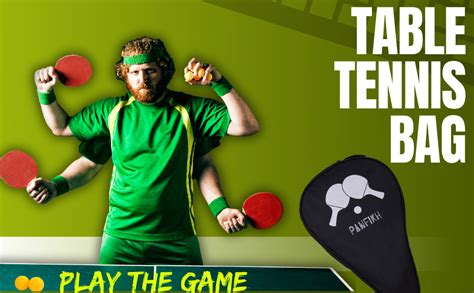Buy PANFIKH Table Tennis Bat Cover with Full Padding | TT Racket Kit ...