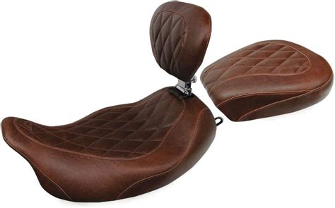 Buy Mustang Motorcycle Seats 79811 Wide Tripper Solo Seat with Driver ...