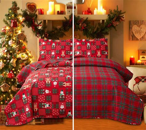 Amazon.com: YIYEA Christmas Queen Comforter Set, 7 Pieces Bed in a Bag ...