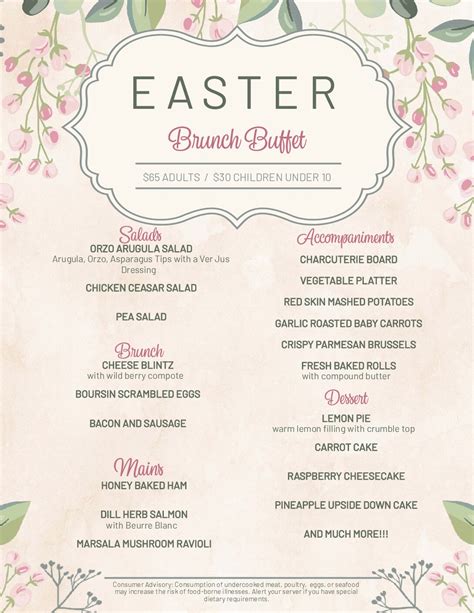 Easter Brunch Buffet - Swiftwater Cellars