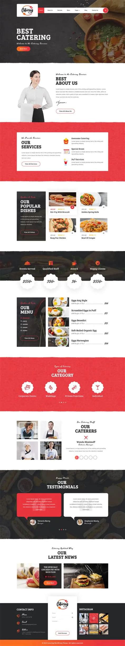 Catering WordPress Theme for Hotel and Motel Business