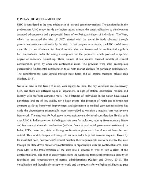 IS India’S UHC Model A Solution - IS INDIA’S UHC MODEL A SOLUTION? UHC ...