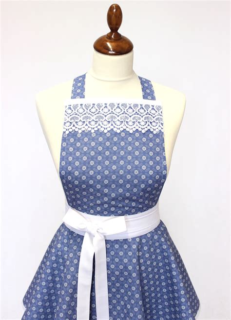 Buy Retro Apron light Blue Online in India - Etsy