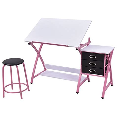 Buy Costway Drafting Table Art & Craft Drawing Desk Art Hobby Folding ...