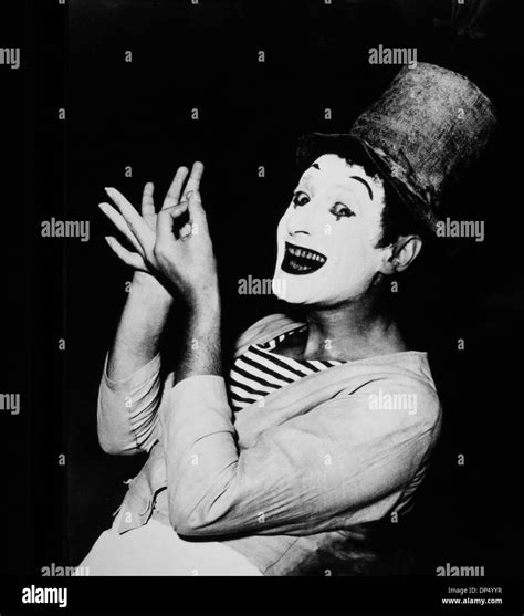 Marcel Marceau (1923-2007), French Actor and Mime, Top Hat and White ...