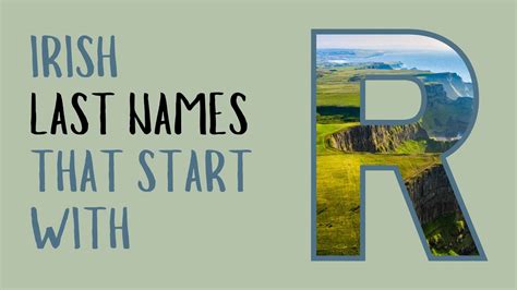 30 Irish First Names that Start with R