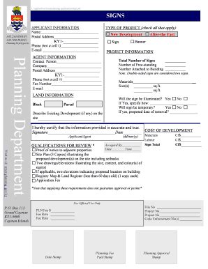 Fillable Online planning Signs - Application Form.pub - planning Fax ...