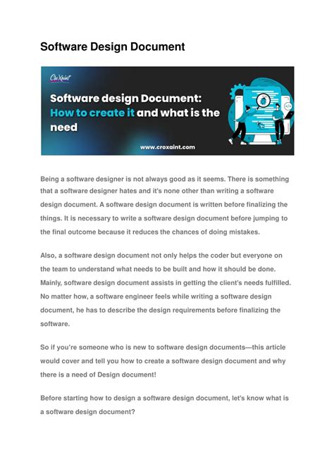 Image result for Create Software Design Document