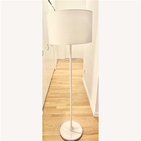 Adesso Oslo White Modern Floor Lamp - AptDeco