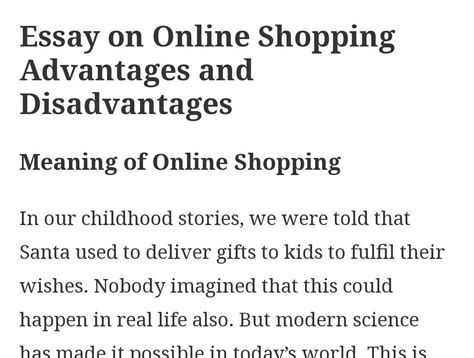essay on advantages or disadvantages of online shopping - Brainly.in