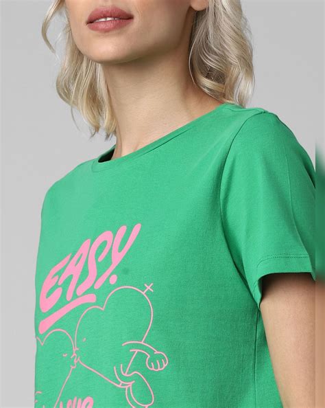 Green Graphic Print T-shirt