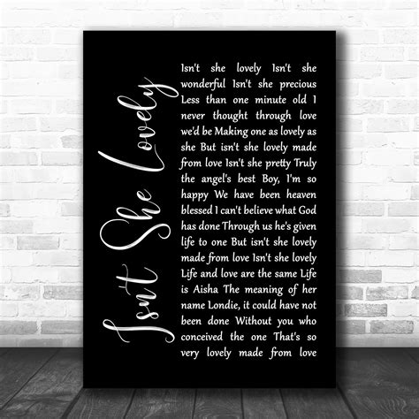 Stevie Wonder Isn't She Lovely White Heart Song Lyric Poster Print ...
