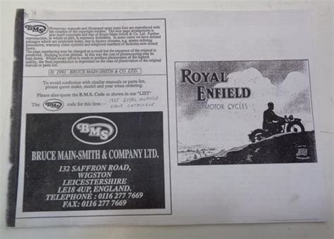 Royal Enfield Books, Copies, Brochures | BRITISH Only Austria ...