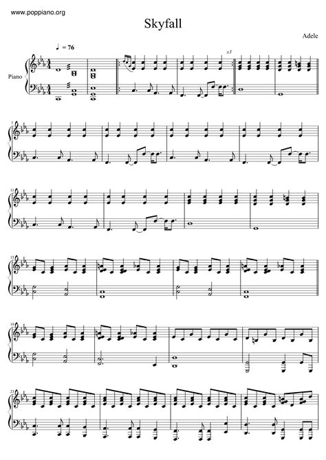 Adele-Skyfall Sheet Music pdf, - Free Score Download ★